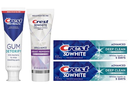 4 Crest Toothpastes