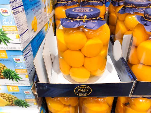 Zalea Whole Peaches in Syrup, Just $11.99 at Costco card image