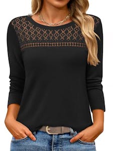 Women's Lace Long Sleeve Top
