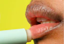 lip balm applied on mouth