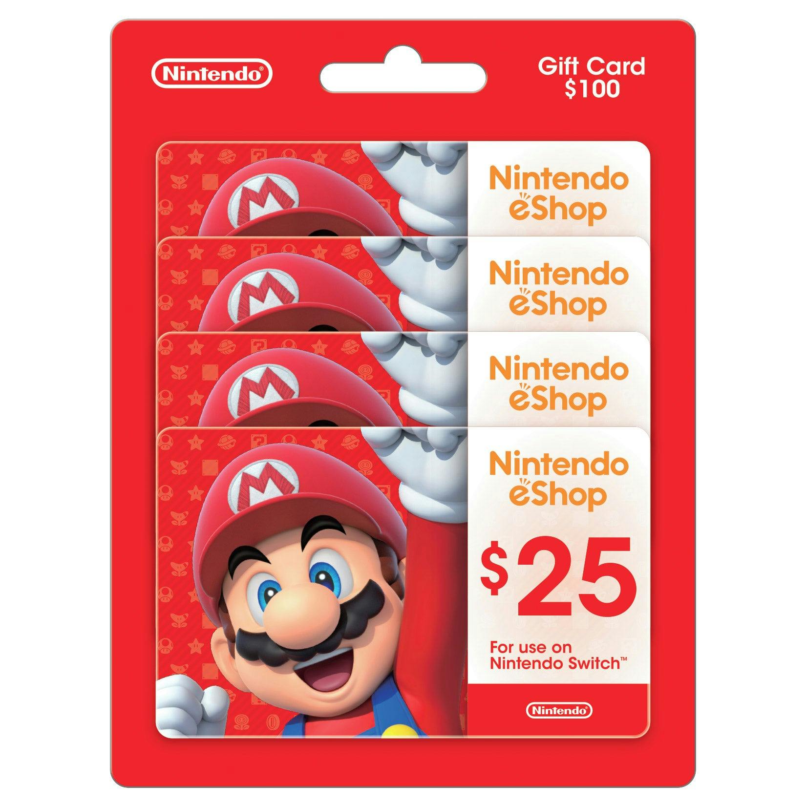 Nintendo eShop Gift Card 4-Pack