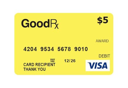 GoodRx Prescription Discount Card + $5 Visa Gift Card