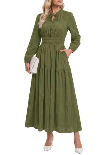 Women's Casual Long Sleeve Maxi Dress
