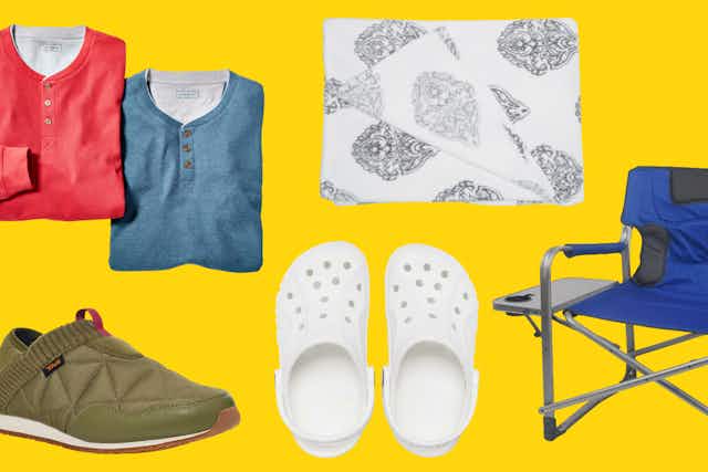 Our Fave Online Clearance Deals: $6 Throw, $17 Crocs, 50% Off Camping Chair card image
