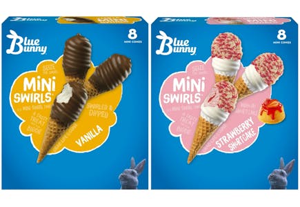 2 Blue Bunny Mini Swirls
