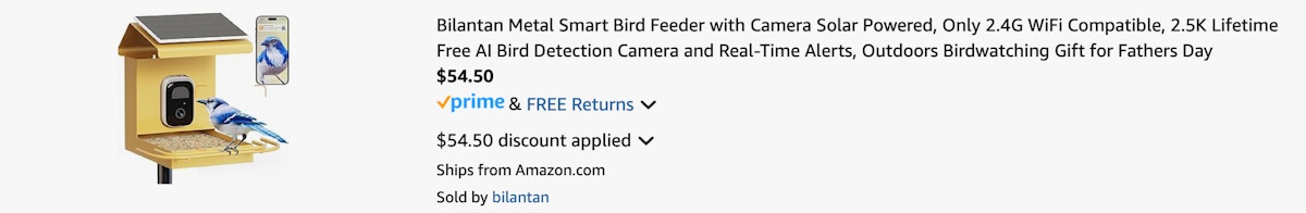 Amazon Metal Smart Bird Feeder 2025 2