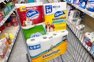 bounty charmin puffs items in walgreens cart