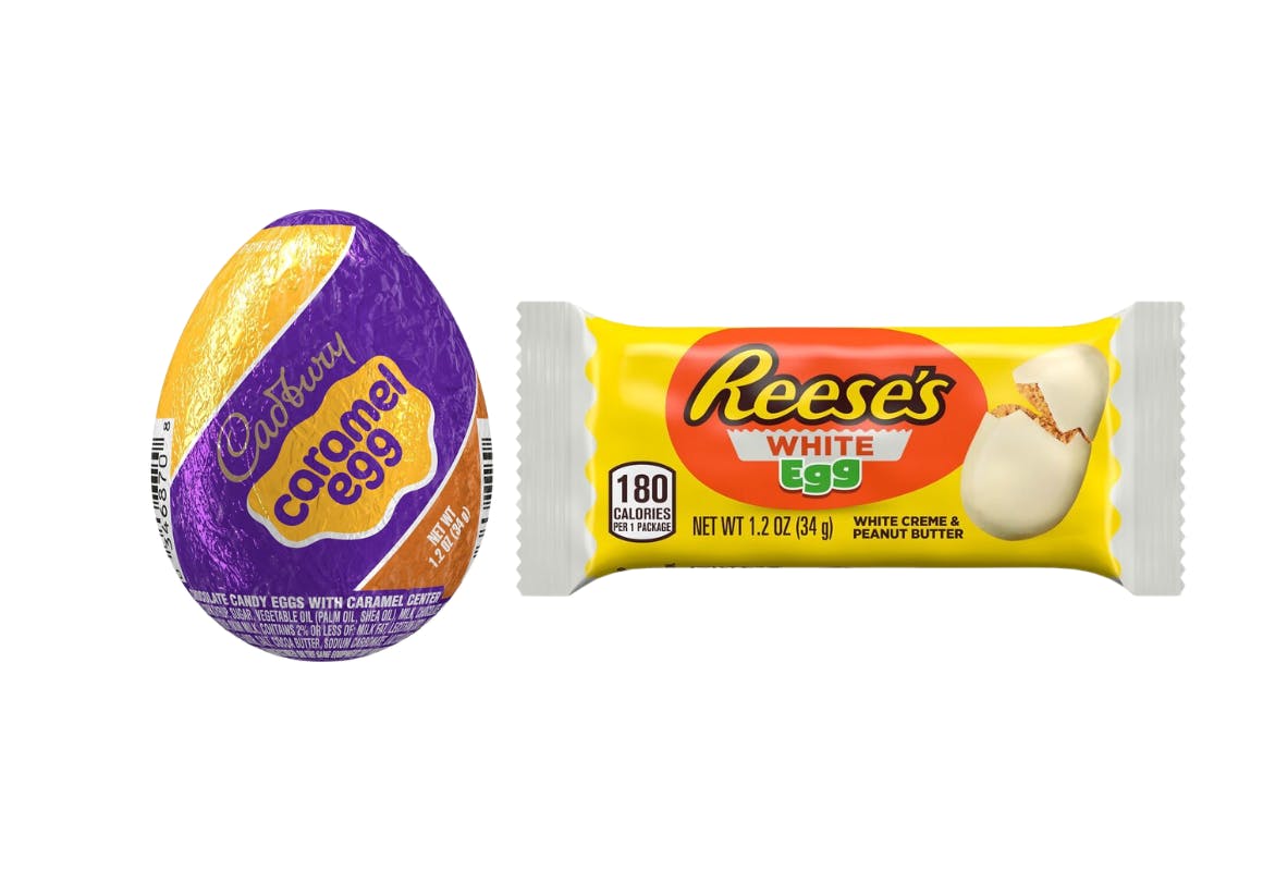 5 Reese's Eggs + 5 Cadbury Eggs