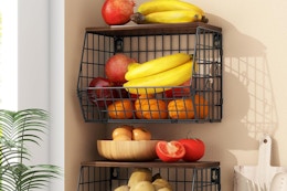 Fruit Kitchen Storage Basket 2-Pack, Just $21 With Amazon Promo Code card image