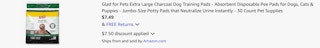 Amazon Glad 30-Count Charcoal Dog Training Pads 2025