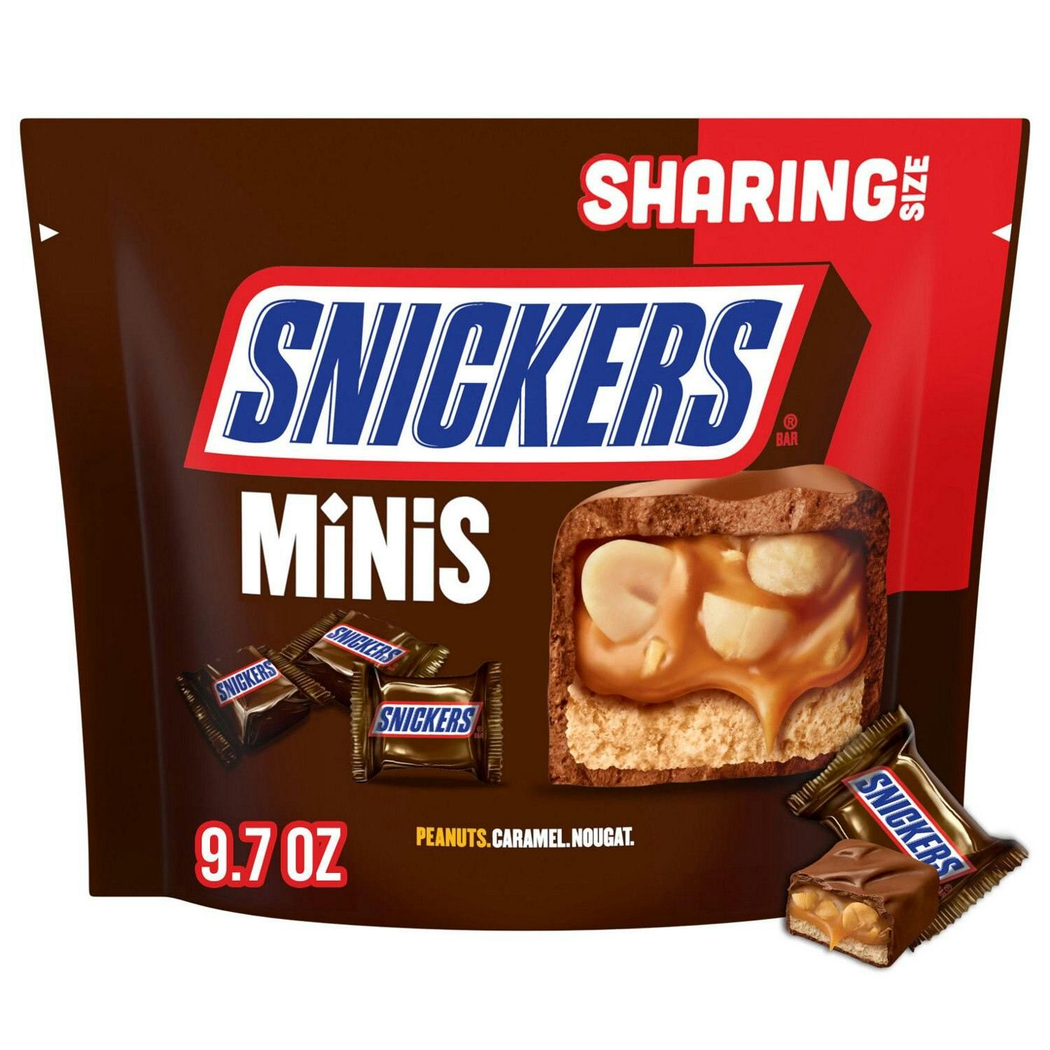 2 Snickers Mini Candy Bar Bags