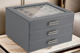 a jewelry box on a table