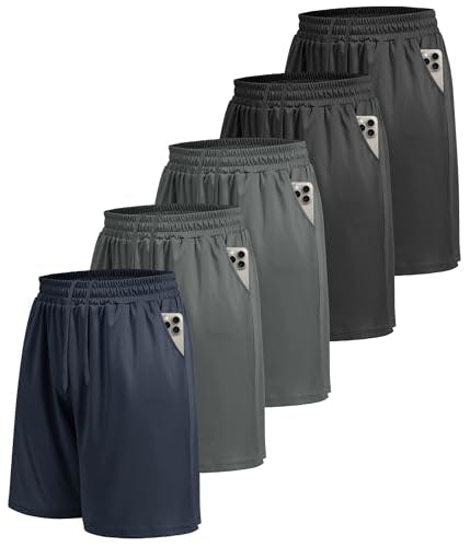 Men's Athletic Shorts 5-Pack