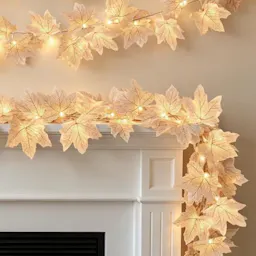 Fall Maple Leaf Garland Lights