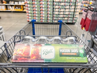 ball pint mason jars in walmart cart
