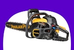 Stock image of the Poulan Gas Chainsaw (yellow & black)
