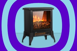Daily Steals Electric Freestanding Fireplace Feature Image