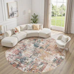 Washable Round Area Rug