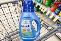 snuggle fabric conditioner in a walgreens cart
