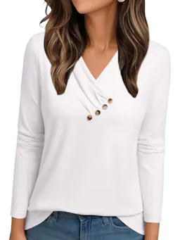 Women's Long Sleeve V-Neck Tee