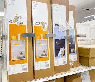 room essentials 3-shelf bookcases on a target shelf