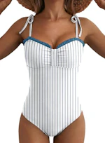 Adult Ruffled Trim One-Piece Swimsuit