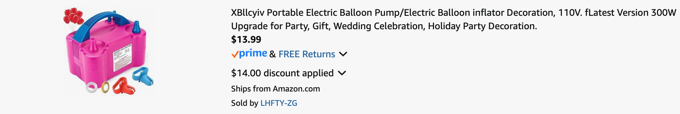 Amazon Electric Balloon Pump 2025