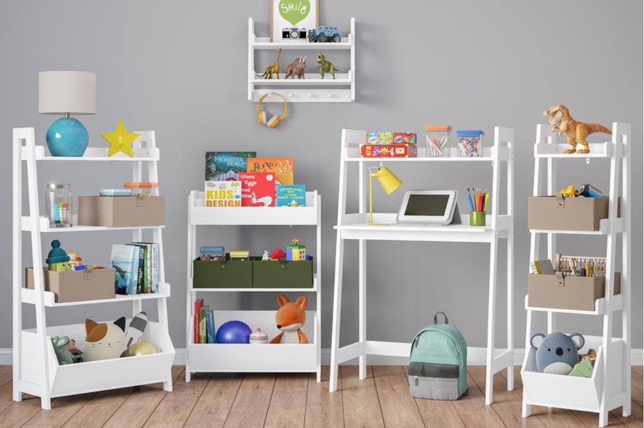 home depot ladder shelf toy organizer 2