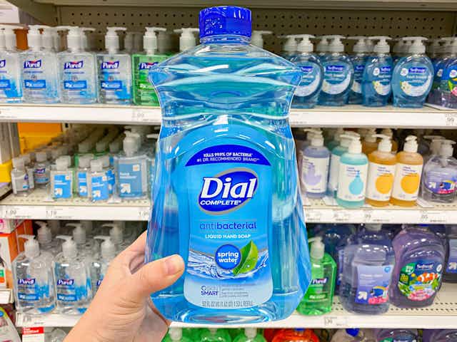 Dial 52-Ounce Antibacterial Hand Soap Refill, Just $5.35 on Amazon card image