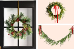 Target Wondershop Christmas wreaths and garland