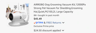grooming vacuum Amazon receipt