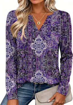 Women's Long Sleeve V-Neck Tee