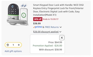 door lock Amazon receipt