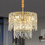 Modern Gold Crystal Chandelier