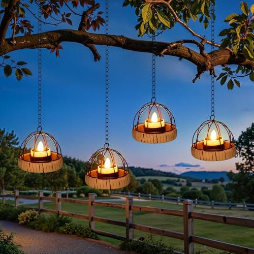 Hanging Solar Lanterns 4-Pack