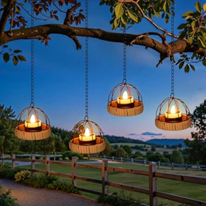 Hanging Solar Lanterns 4-Pack