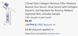 amazon-loreal-collagen-serum-cart
