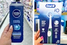 collage with nivea and oral-b