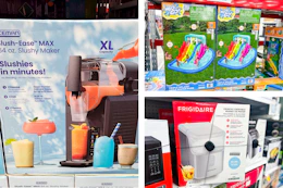 slushy maker ice maker water slide collage