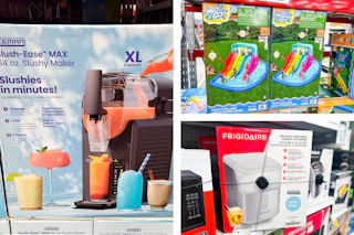 slushy maker ice maker water slide collage