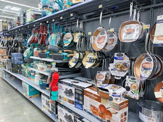 area photo of cookware at walmart store