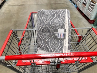 bath towel in a cart