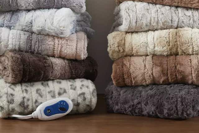 $175 Faux Fur Heated Blanket, Now Only $41 After Kohl's Cash card image