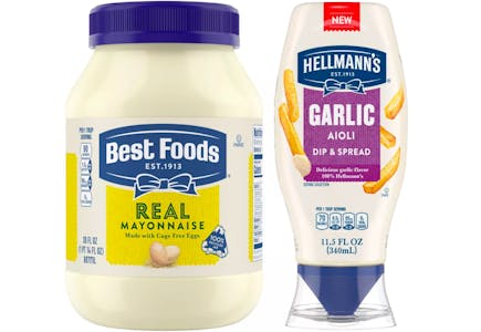2 Hellmann's or Best Foods Condiments