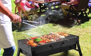 daily steals iMounTEK 17 Portable Foldable Tabletop Charcoal Barbecue Grill lifestyle image 2022