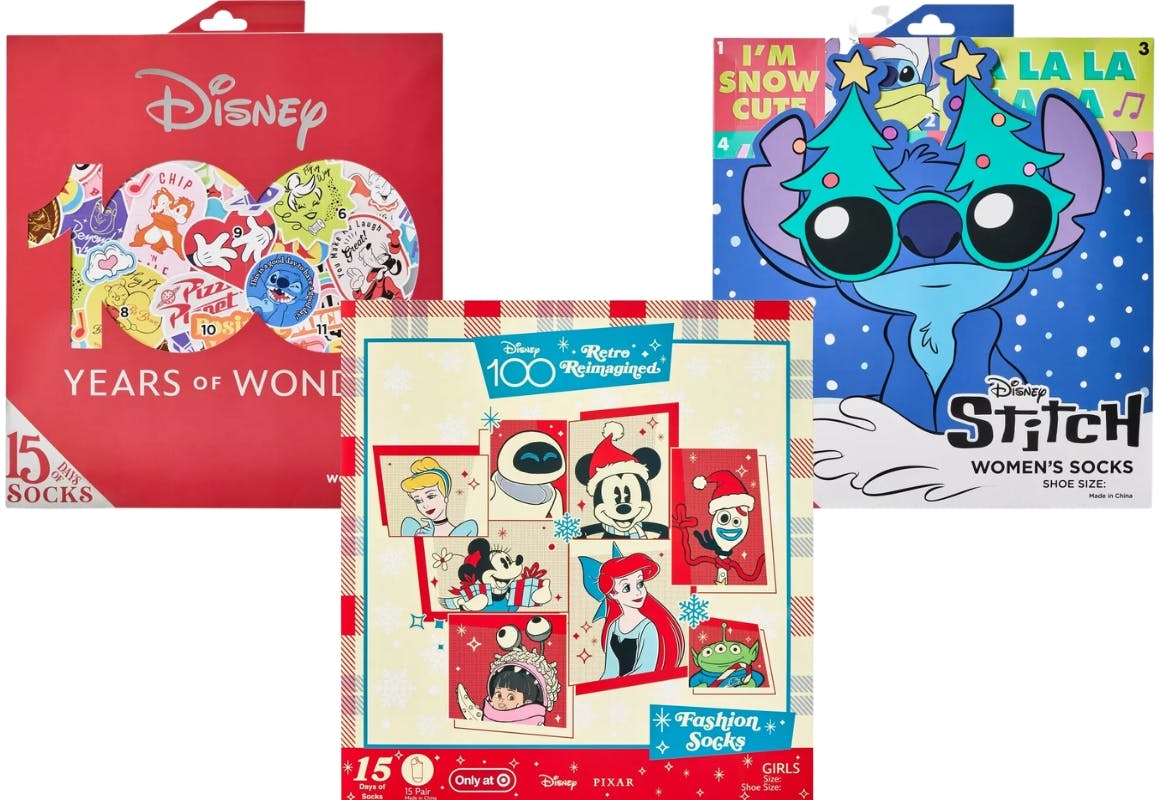 3 Disney Socks Advent Calendars