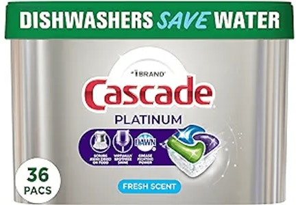 2 Cascade Platinum Dishwasher Pods