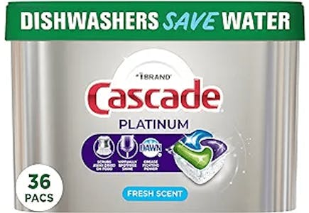 2 Cascade Platinum Dishwasher Pods