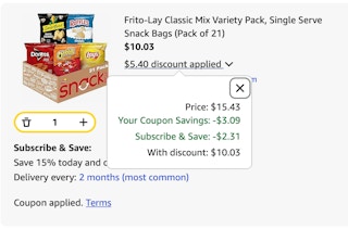 chips Amazon receipt