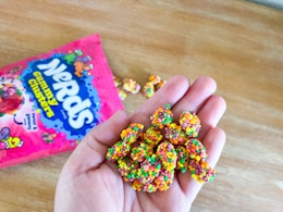 Hand holding Nerd gummy clusters